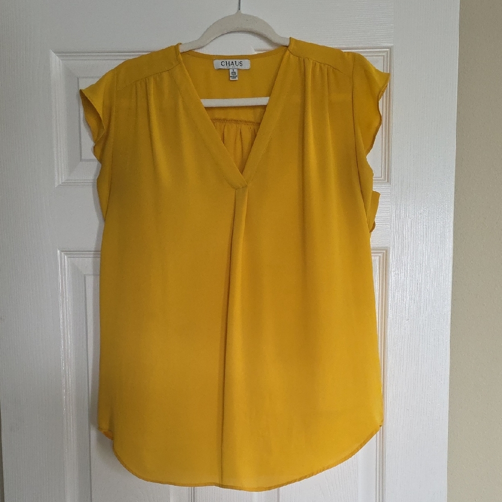 Chaus Golden V-Neck Blouse